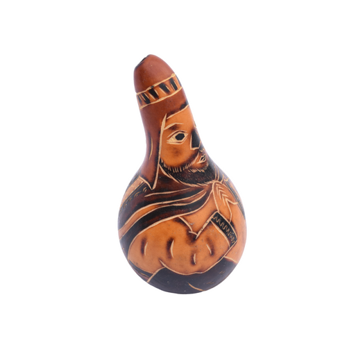 Hand Carved Peruvian Gourd, Peruvian Folk Art, Peruvian Decor, Peruvian Art, Peruvian Sculpture, Vintage Peruvian Art, Peruvian Farmer, Peru Farmer Man, Man in the Andes, Vintage Folk Art