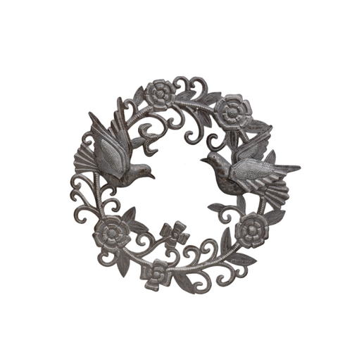 Love Birds, Metal Love Birds, Metal Garden Birds, Garden Decor, Garden Sculpture, Floral Birds, Metal Floral Birds, Metal Flower Birds, Love Birds 