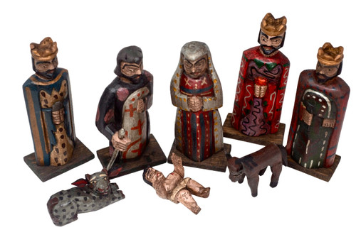 Guatemalan Nativity, Religious Nativity, Christmas Nativity, Nativity Collectible, Vintage Nativity, Religious Decor, Wooden Religious Art, Wooden Nativity, Wooden Christmas Decor