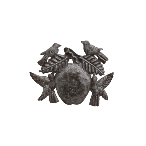 Birds on Fruit, Garden Birds, Bird Decor, Bird Sculpture, Garden Birds, Garden Decor, Garden Sculpture 