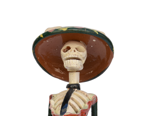 Day of the Dead Catrina, Clay Day of the  Dead Catrina, Clay Day of the Dead Folk Art, Vintage Day of the Dead Folk Art, Vintage Home Decor, Vintage Dia de los Muertos Decor, Vintage Dia de los Muertos Catrina, Day of the Dead Catrina, Fancy Catrina, Vintage Day of the Dead Folk Art, Catrina Skeleton, Halloween Decor, Vintage Halloween Decor, Capula Michoacan Dia de los Muertos, Capula De la Cruz 