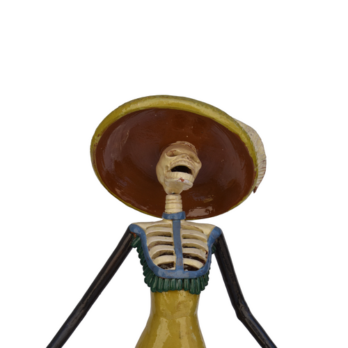 Day of the Dead Catrina, Clay Day of the  Dead Catrina, Clay Day of the Dead Folk Art, Vintage Day of the Dead Folk Art, Vintage Home Decor, Vintage Dia de los Muertos Decor, Vintage Dia de los Muertos Catrina, Day of the Dead Catrina, Fancy Catrina, Vintage Day of the Dead Folk Art, Catrina Skeleton, Halloween Decor, Vintage Halloween Decor, Capula Michoacan Dia de los Muertos, Capula De la Cruz, Catrina in Black Dress