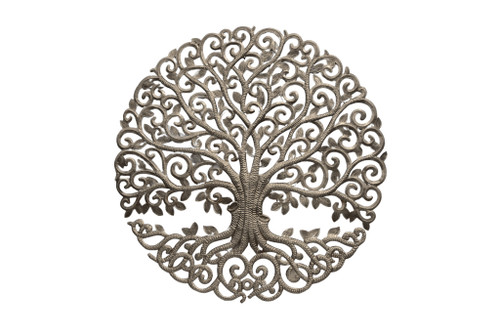 23" Haitian Metal Elegance Tree of Life, Wall Decor