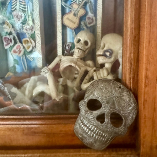 Day of the Dead Ornament, Sugar Skull Design, Handmade in Haiti