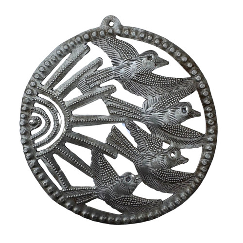 Sun with Flock of Birds
