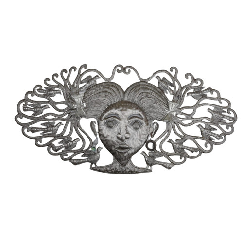 Wall Hanging Garden Girl, Handmade in Haiti