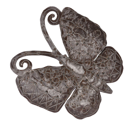 Hand cut butterfly wire sewn threw the metal Hand cut butterfly wire sewn threw the metal