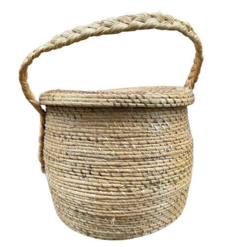 Guatemalan Pine Needle Basket Vintage Storage handwoven Guatemalan Pine Needle Basket Vintage Storage handwoven
