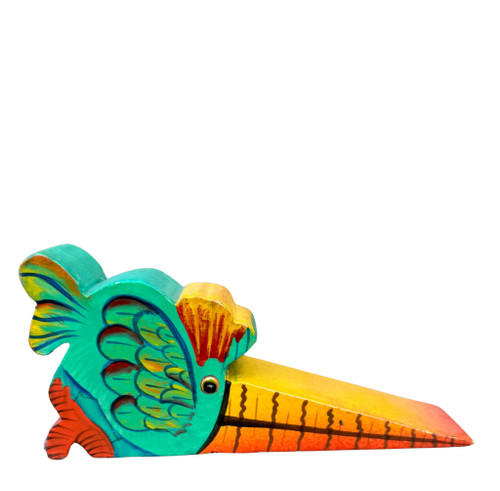 Whimsical Bird Doorstop, Hand Painted in Haiti Fair Trade Project