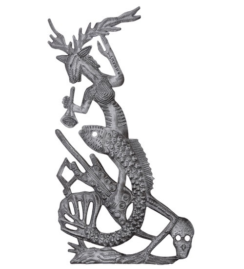 Haitian Voodoo Sculpture Mermaid Goat
