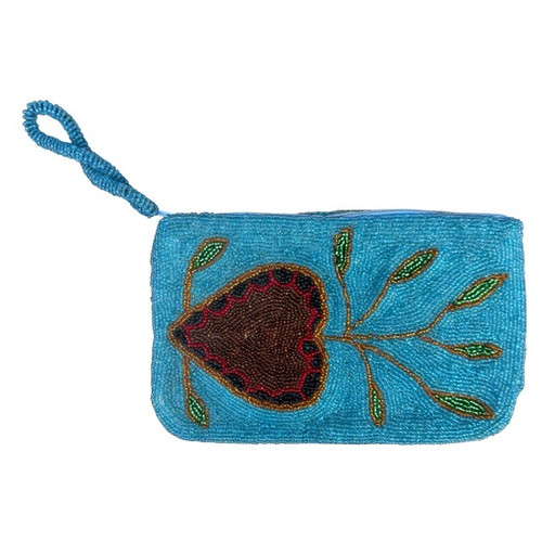 Beaded Clutch  with Erzulie Freda motif in Haitian Vodou