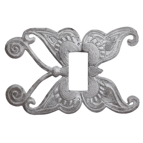 Rocker Switch Plate Cover, Metal Butterfly, Handmade, Recycle Oil Drum Rocker Switch Plate Cover, Metal Butterfly, Handmade, Recycle Oil Drum