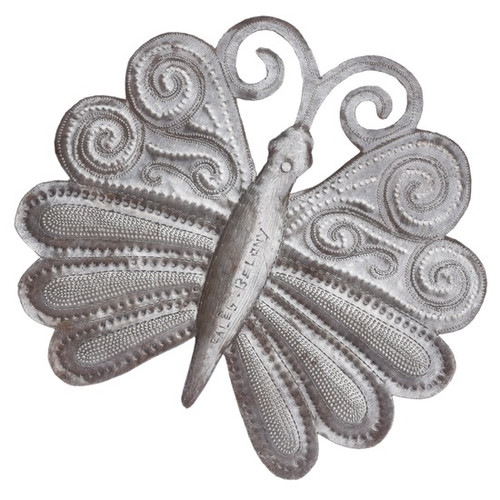 Butterfly garden art, Haitian Metal Decor