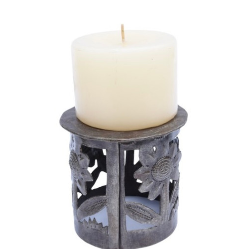 One of a Kind Hand Pounded Candle Holder, Fair Trade Haiti One of a Kind Hand Pounded Candle Holder, Fair Trade Haiti