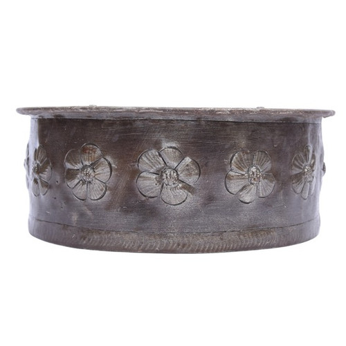 One of a Kind Flower Hand Pounded Candle Holder, Fair Trade Haiti
