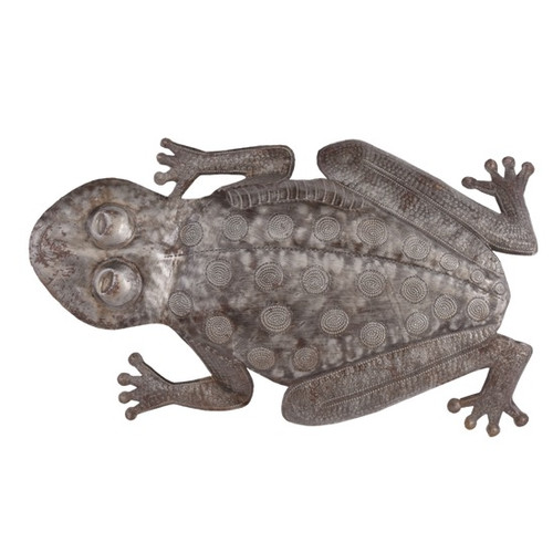 Dimensional frog sculpture, Home & Garden Decor, Handmade Haitian Metal Art Dimensional frog sculpture, Home & Garden Decor, Handmade Haitian Metal Art