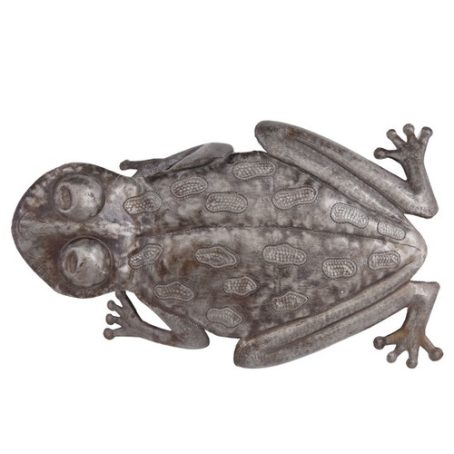 Dimensional frog sculpture, Home & Garden Decor, Handmade Haitian Metal Art