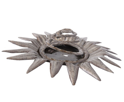 Spiral Metal Wall Flower, One of a Kind Recycled Haitian Metal Wall Décor