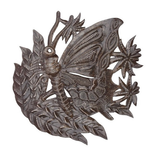 Butterfly wall decor Handmade in Haiti, Recycled Art, Fair Trade Project