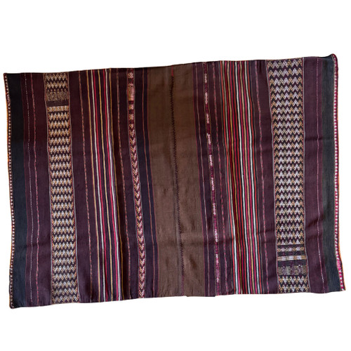 Manta from Bolivia, Handwoven Antique Textile, Collectible Fiber Art