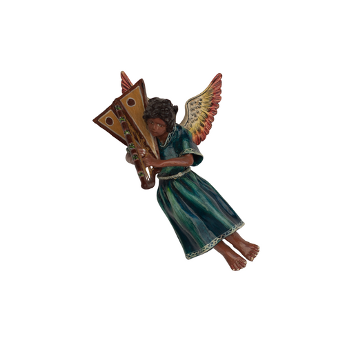 Handmade Retablo Ornaments, Ornament, Vintage Ornament, Peruvian Folk Art, Claudio Jimenez Quispe, Angel Ornament, Plaster Ornament, Colorful Ornament