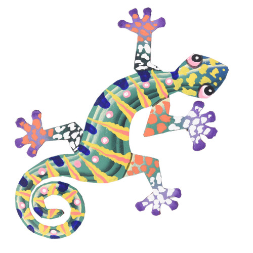 Colorful Gecko Sculpture, Haiti Fair Trade Colorful Gecko Sculpture, Haiti Fair Trade