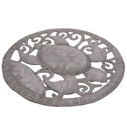 Turtle Wall Decor, Swimming through the Kelp, Haiti Metal Art