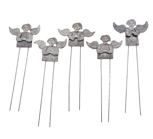 Angel Garden Stakes – Handmade Haitian Metal Art, Fair Trade Recycled Steel