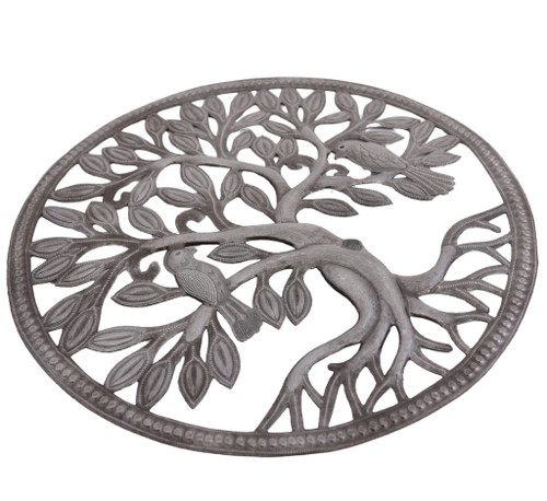Tree of Life, Caribbean folk art, sustainable home décor, handcrafted metal sculpture