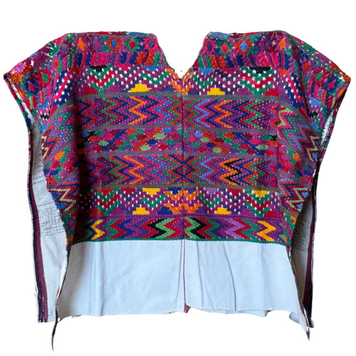 San Pedro huipil, Guatemalan huipil, Handwoven Mayan top, Traditional Guatemalan textile