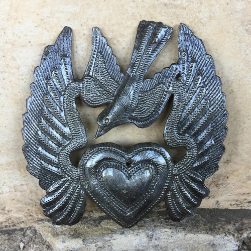 angel wings decor, eco-friendly wall art, milagro inspired heart