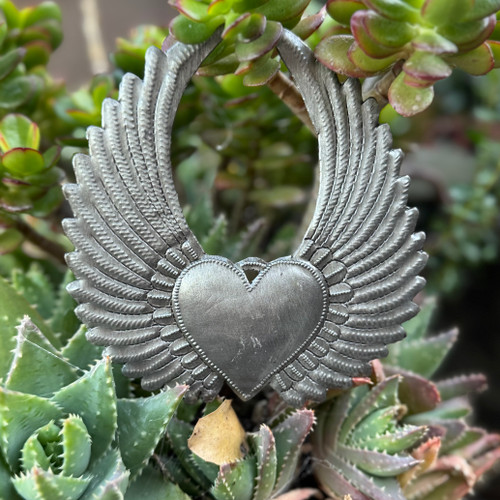 handmade gift from Haiti, metal heart wall art, Haitian folk art, sustainable artisan craft, hammered metal heart, chiseled metal art, Fair Trade handmade gift