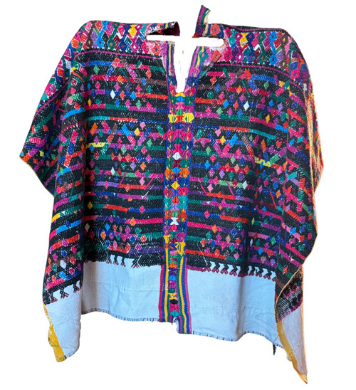 Indigenous Guatemalan art, Hand-stitched neckline, Authentic Mayan textile