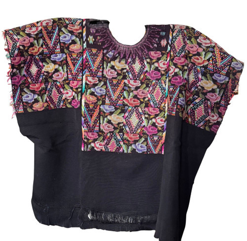 Chichicastenango huipil, Guatemalan huipil, vintage Mayan textile, handwoven huipil, indigenous Guatemalan blouse