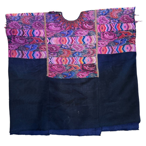 Chichicastenango huipil, Guatemalan huipil, vintage Mayan textile, handwoven huipil, backstrap loom weaving