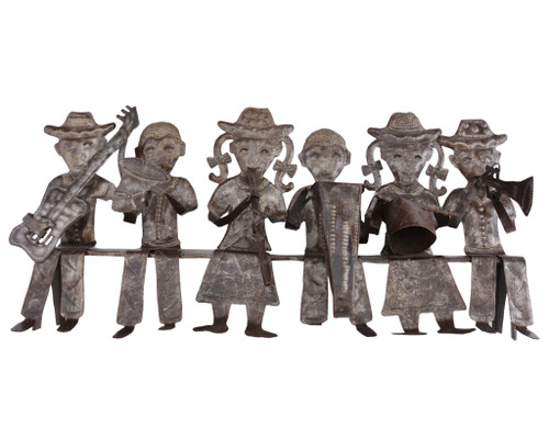 Haitian metal art
Rah Rah band art
Metal band sculpture
Recycled steel art