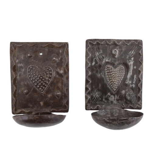 Haitian metal art
wall sconce candle holder
metal wall sconce set
heart candle holder