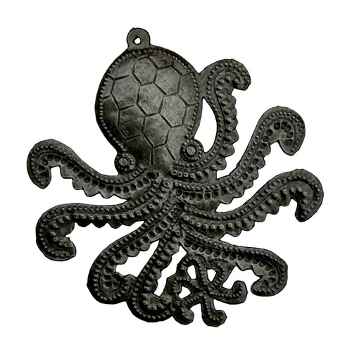 Fair Trade Haitian art
Handmade octopus sculpture
Recycled steel wall décor
Sustainable coastal décor