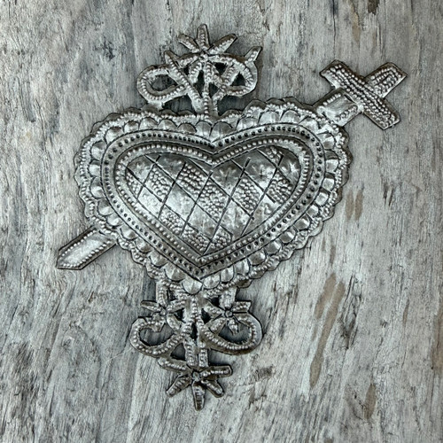 Erzulie Dantor art
Vodou wall decor
sacred heart Haitian
Haitian metal art