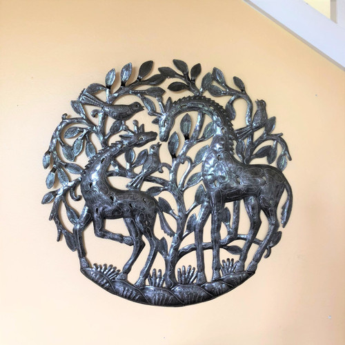 FARMHOUSE WALL DECOR, METAL ART HAITI, Two Giraffes, Metal Giraffe, Giraffe Decor, Giraffe sculpture  FARMHOUSE WALL DECOR, METAL ART HAITI, Two Giraffes, Metal Giraffe, Giraffe Decor, Giraffe sculpture