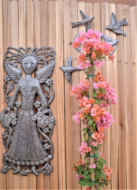 Angel Wall Art, Recycled Steel Angel Wall Art, Recycled Steel