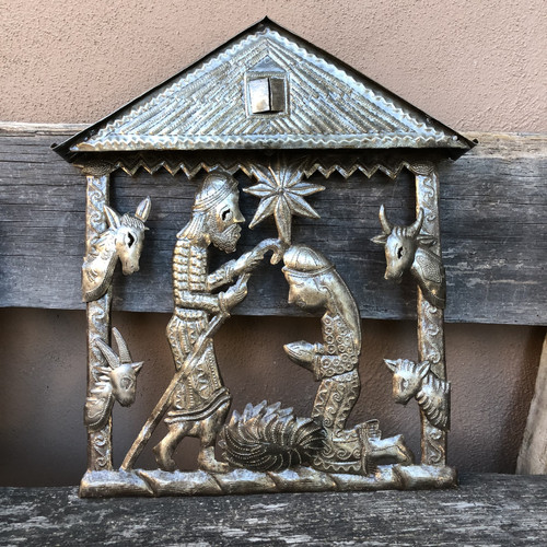 Haiti metal nativity Fair Trade Federation Metal Art at home Haiti metal nativity Fair Trade Federation Metal Art at home
