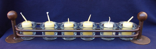 Indian Wrought Iron Candle Stand, Vintage Candleholder Decor 