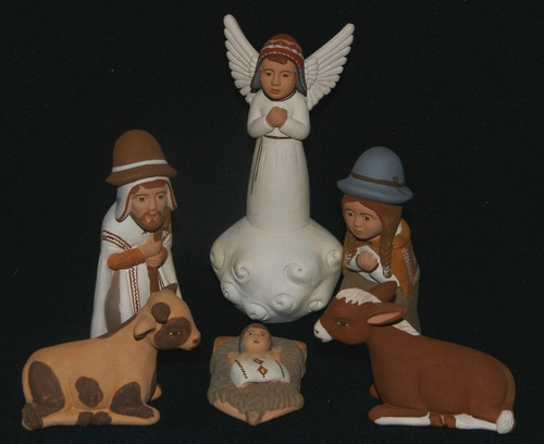 Ayacucho Peru Nativity, painted with natural dyes