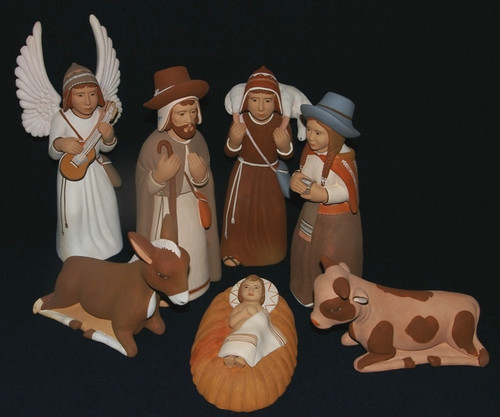 Ayacucho Peru Nativity, painted with natural dyes