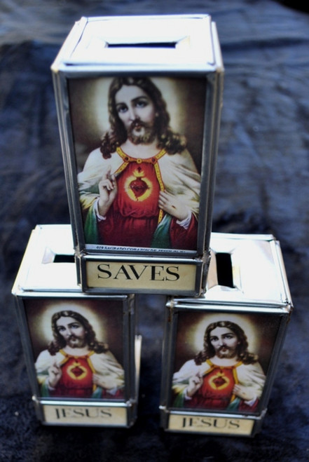 Jesus Saves Coin Bank, Religious Piggy Bank, Religious Decor, Jesus Piggy Bank, Religious Mexican Folk Art 