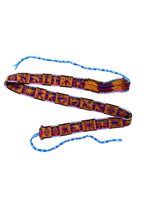 Hand Woven, Traditional Wool Antique Bolivian Belt 1"x31"