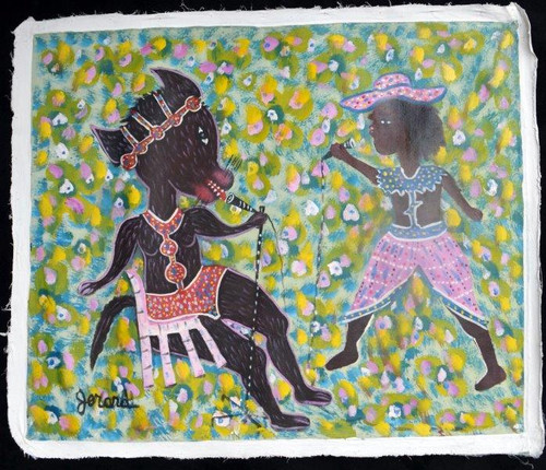 Vintage Voodoo Painting, Vintage Voodoo Manbo, Vintage Vodou Manbo  Vintage Voodoo Painting, Vintage Voodoo Manbo, Vintage Vodou Manbo