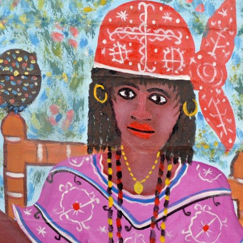 Vintage Vodou Art, Vintage Vodou Painting, Manbo Painting, Manbo Art, Manbo Decor 