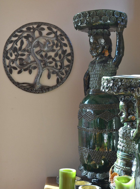 Haitian Metal Art, Kitchen Home Decor, Tree of Life